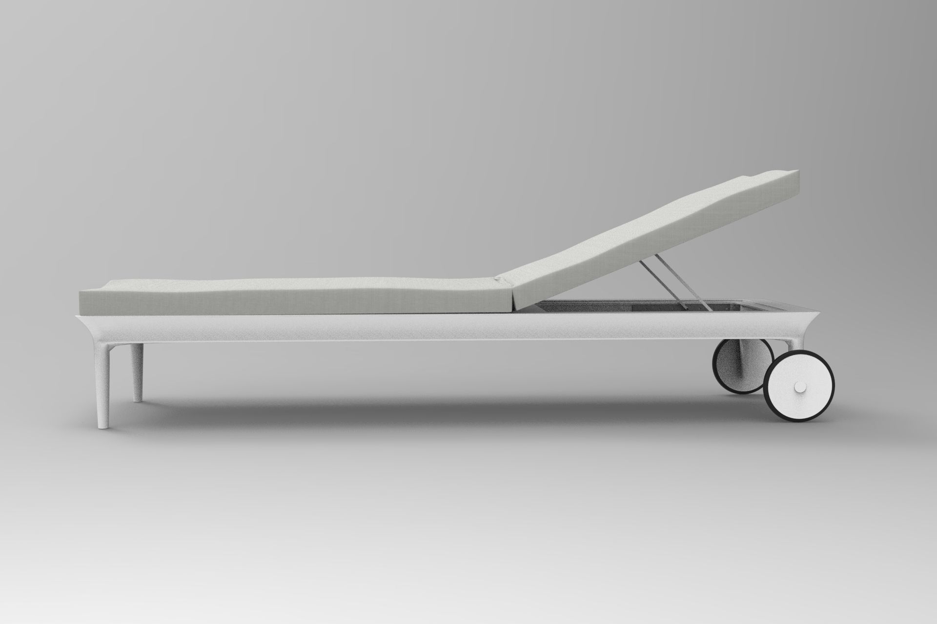 Sun Lounger Low-poly 3D model_4