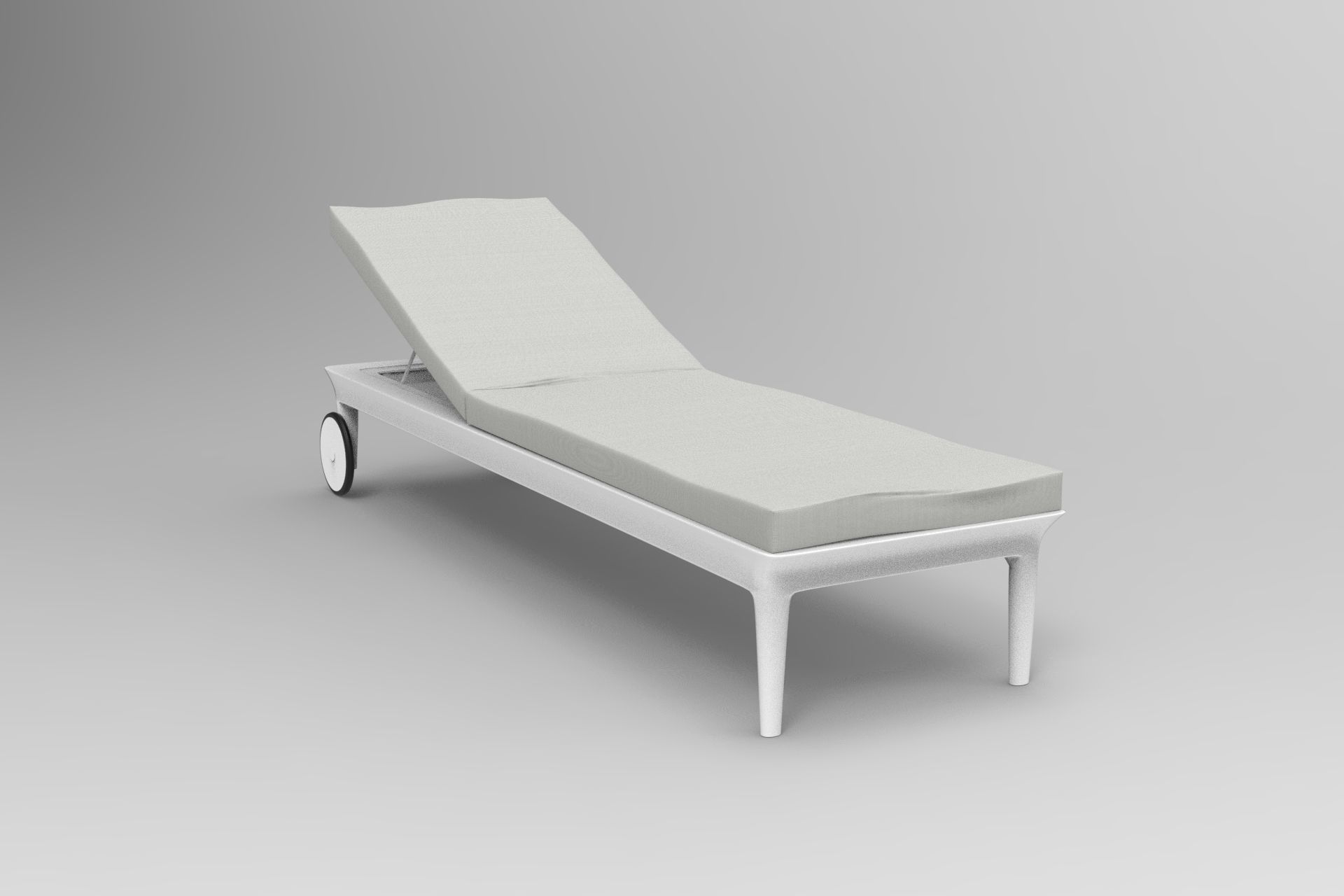 Sun Lounger Low-poly 3D model_3