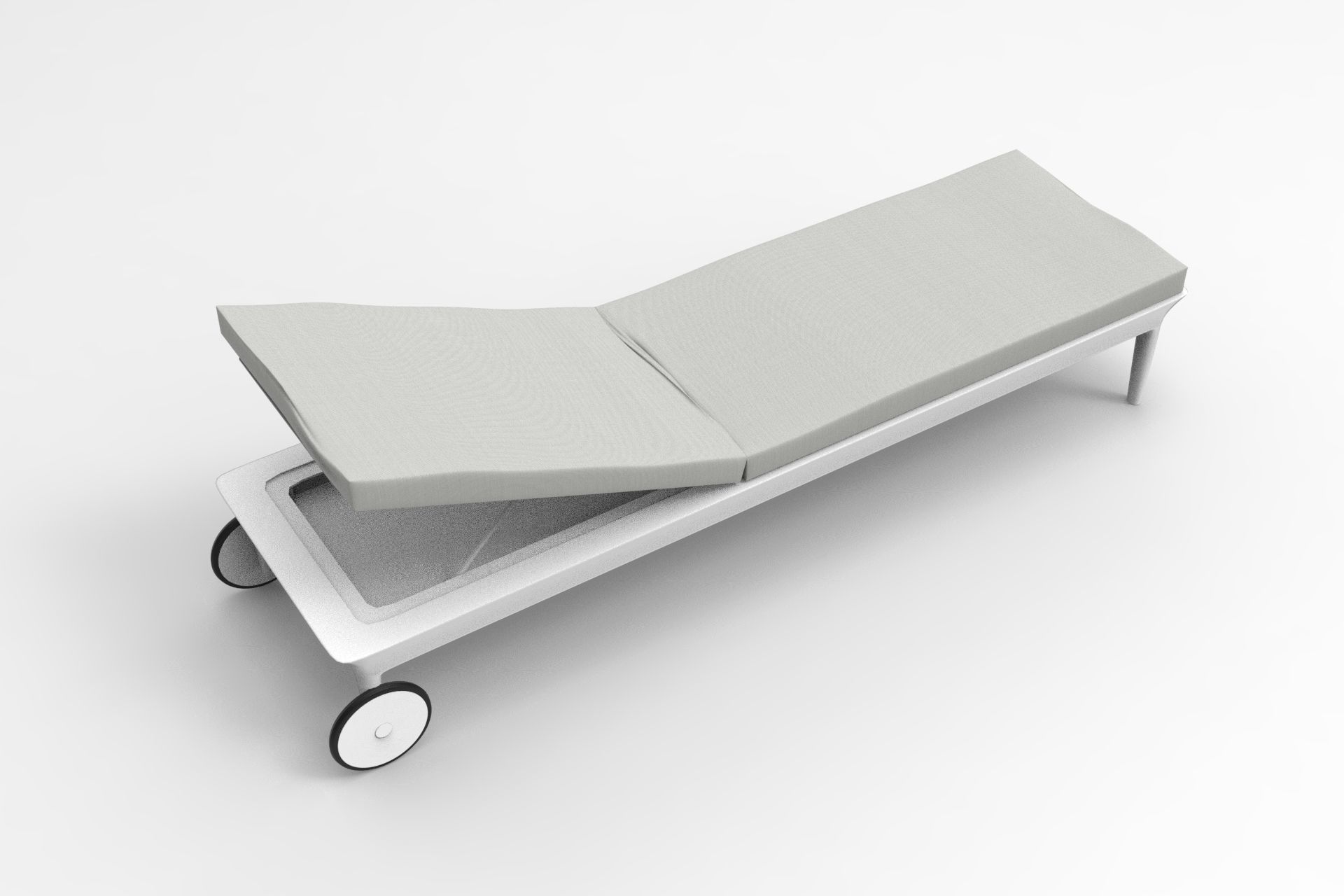 Sun Lounger Low-poly 3D model_2