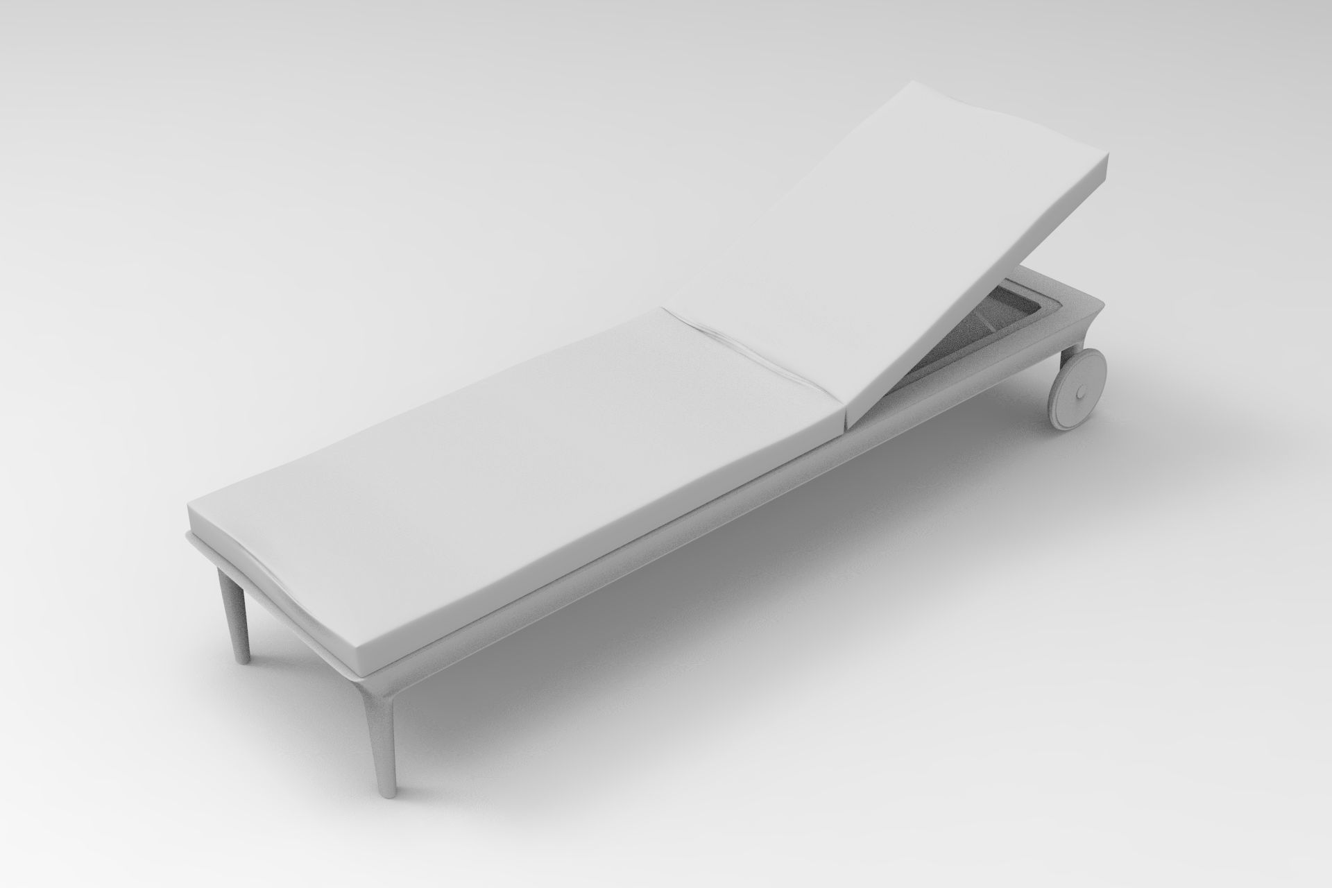 Sun Lounger Low-poly 3D model_8