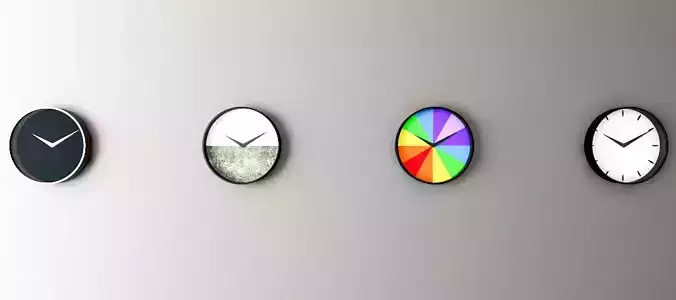 Realistic wall clocks 21-24