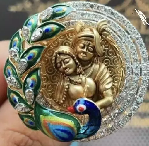 RADHA KRISHNA PENDANT 3D print model