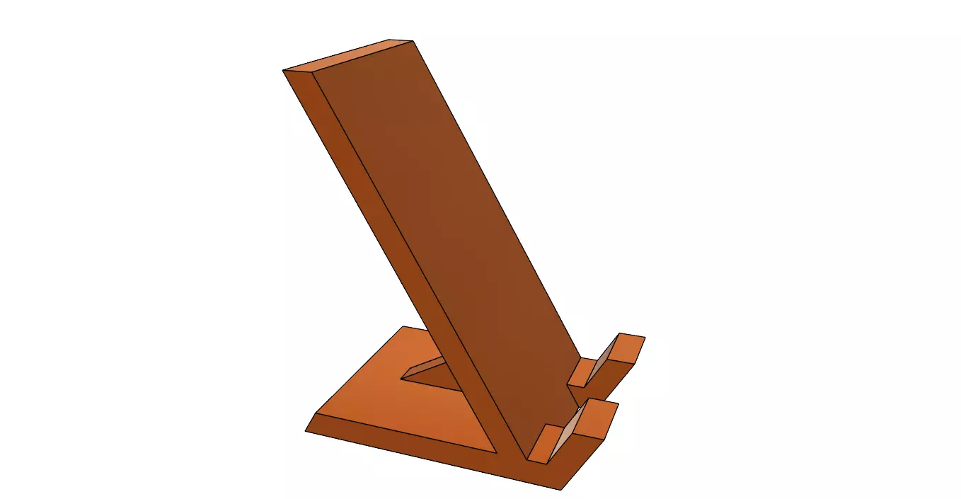 Phone holder universal easy print 3D print model