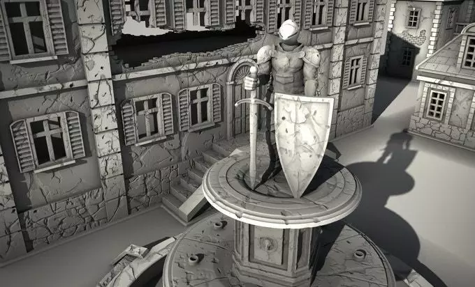 Napoleon collection statue of knight 3D print model_0