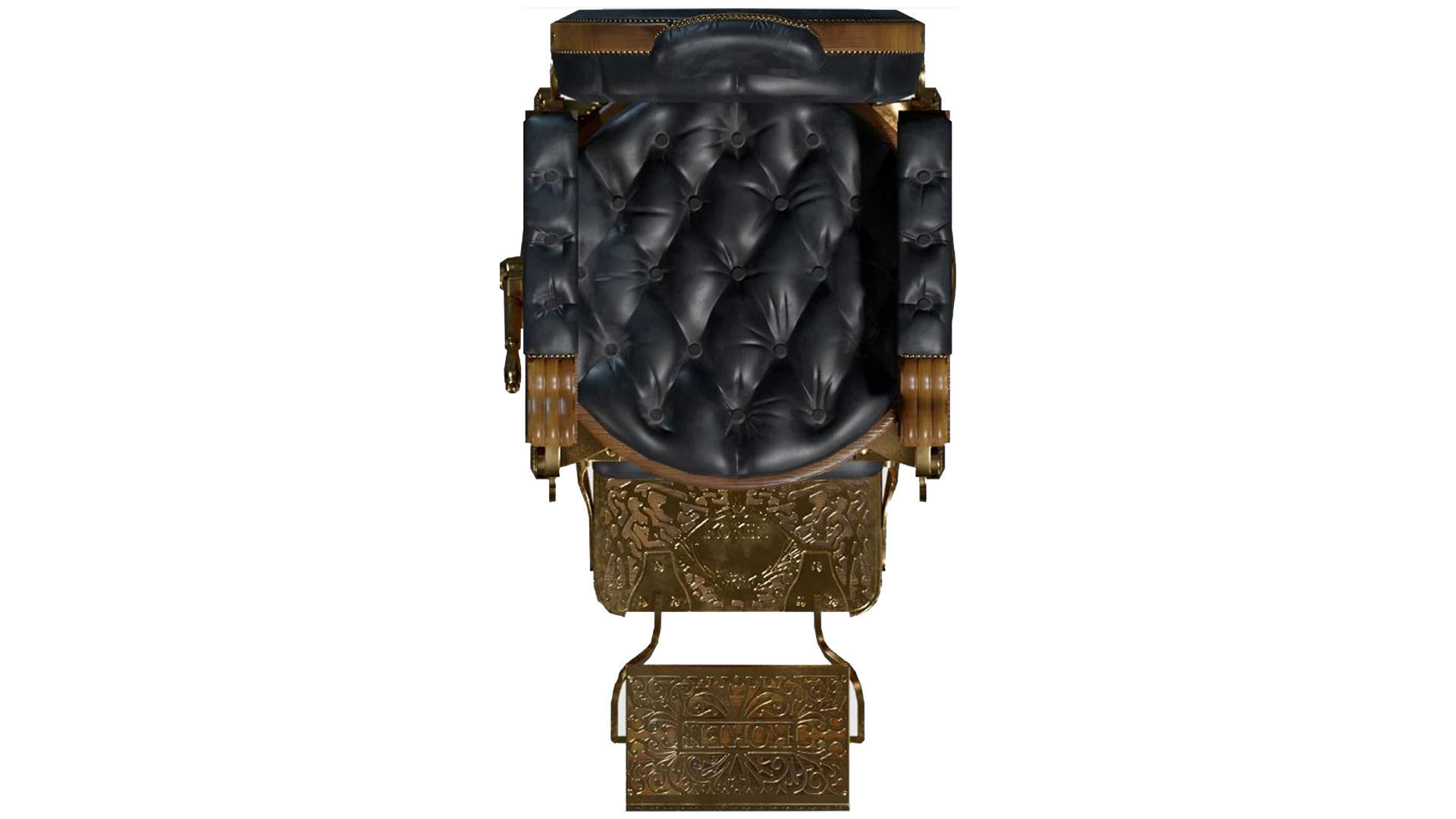 Barber Chair Low-poly 3D model_3