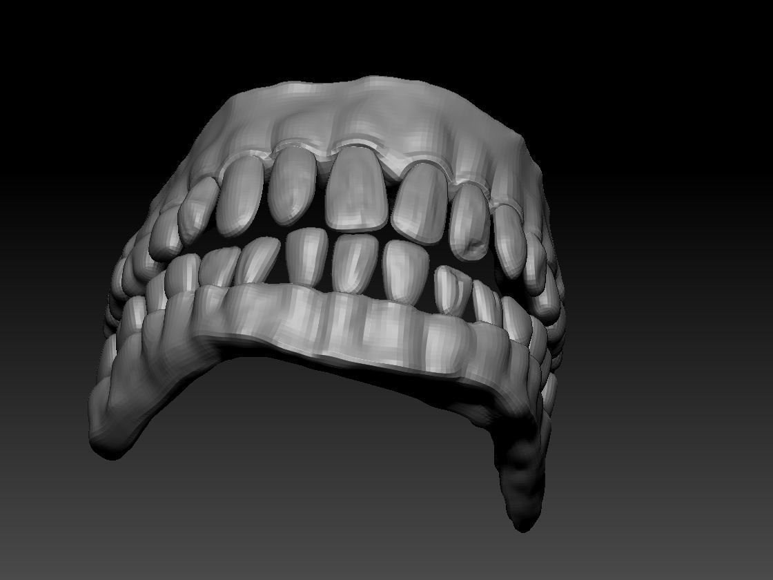 teeth and gums obj 3D model_4