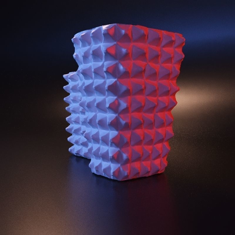 Vase cubic 3D print model_10
