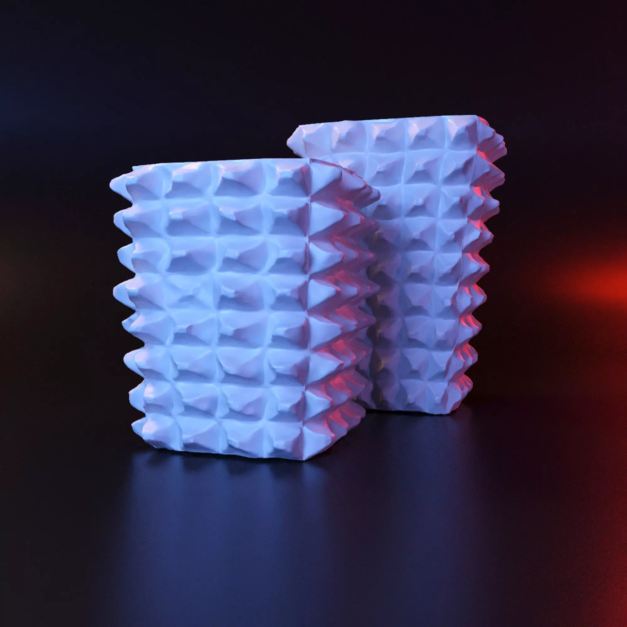 Vase cubic 3D print model_0