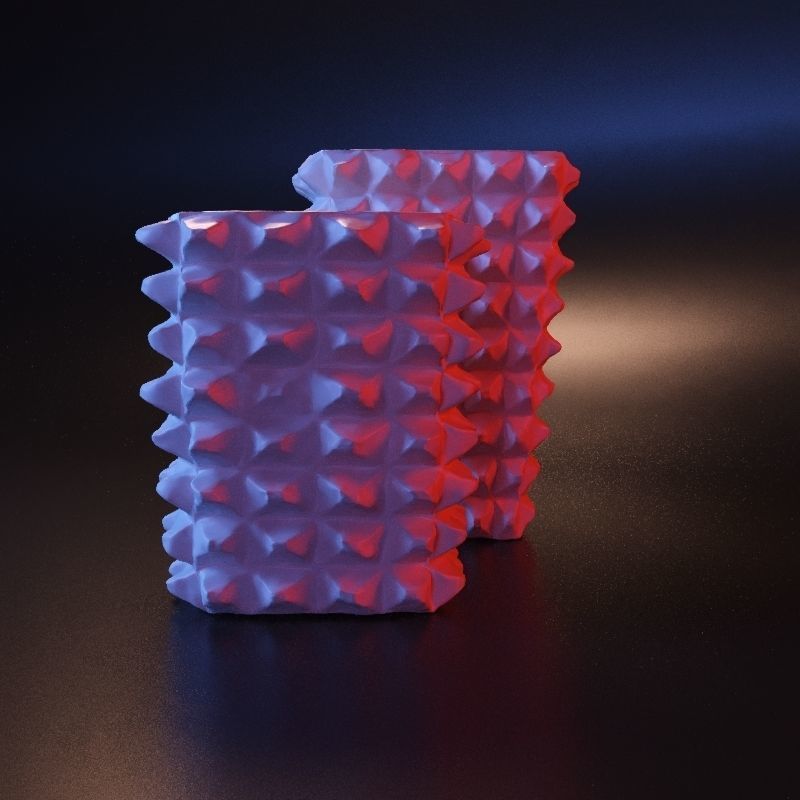 Vase cubic 3D print model_6