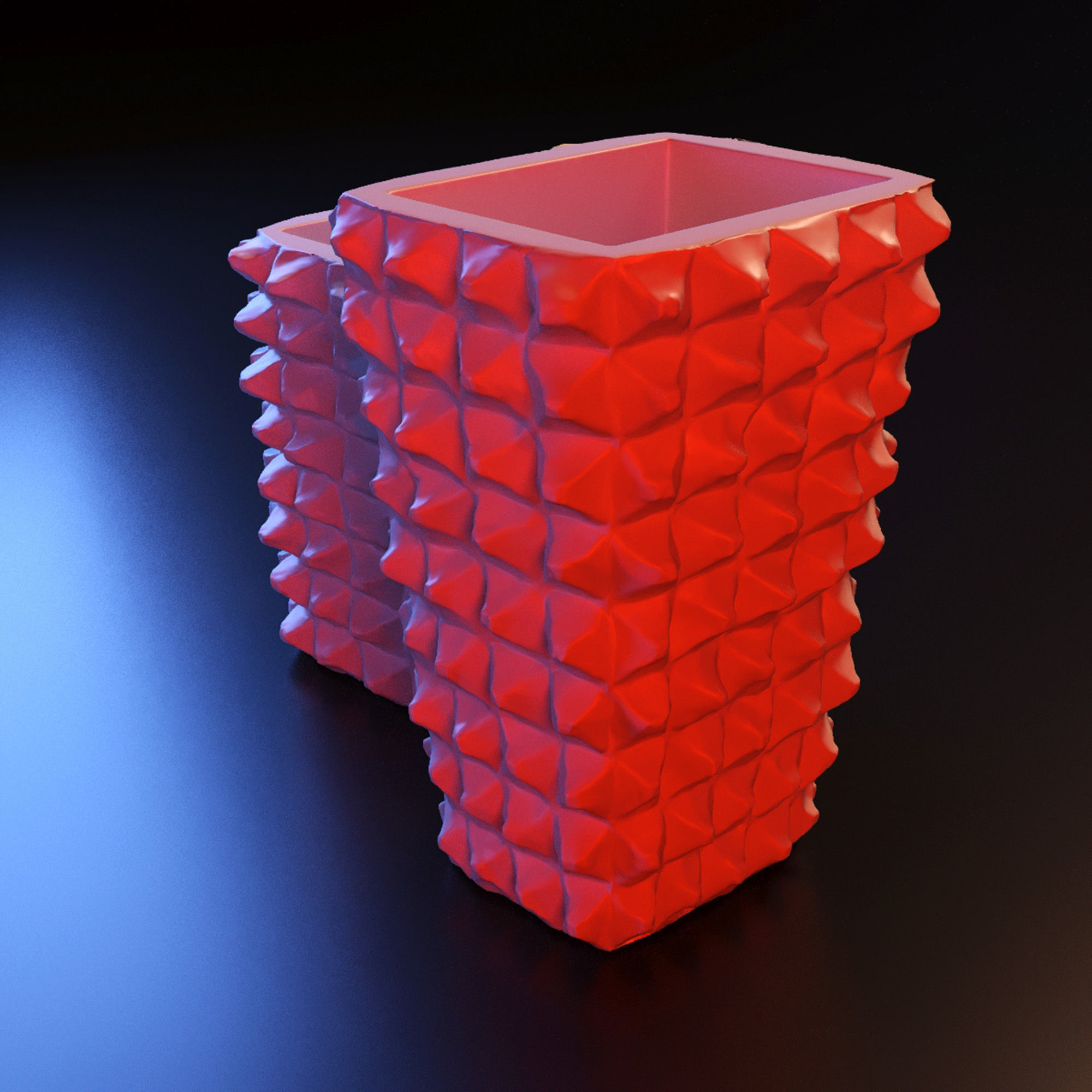 Vase cubic 3D print model_4