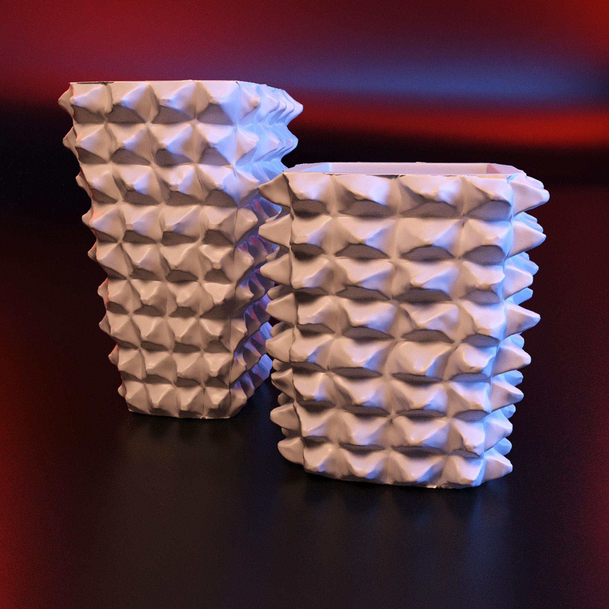 Vase cubic 3D print model_2