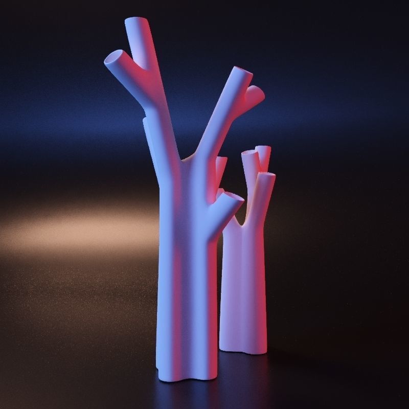 Vase tree 3D print model_7