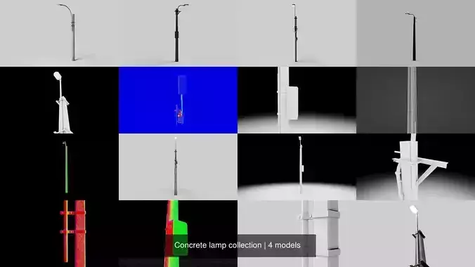 Concrete lamp collection