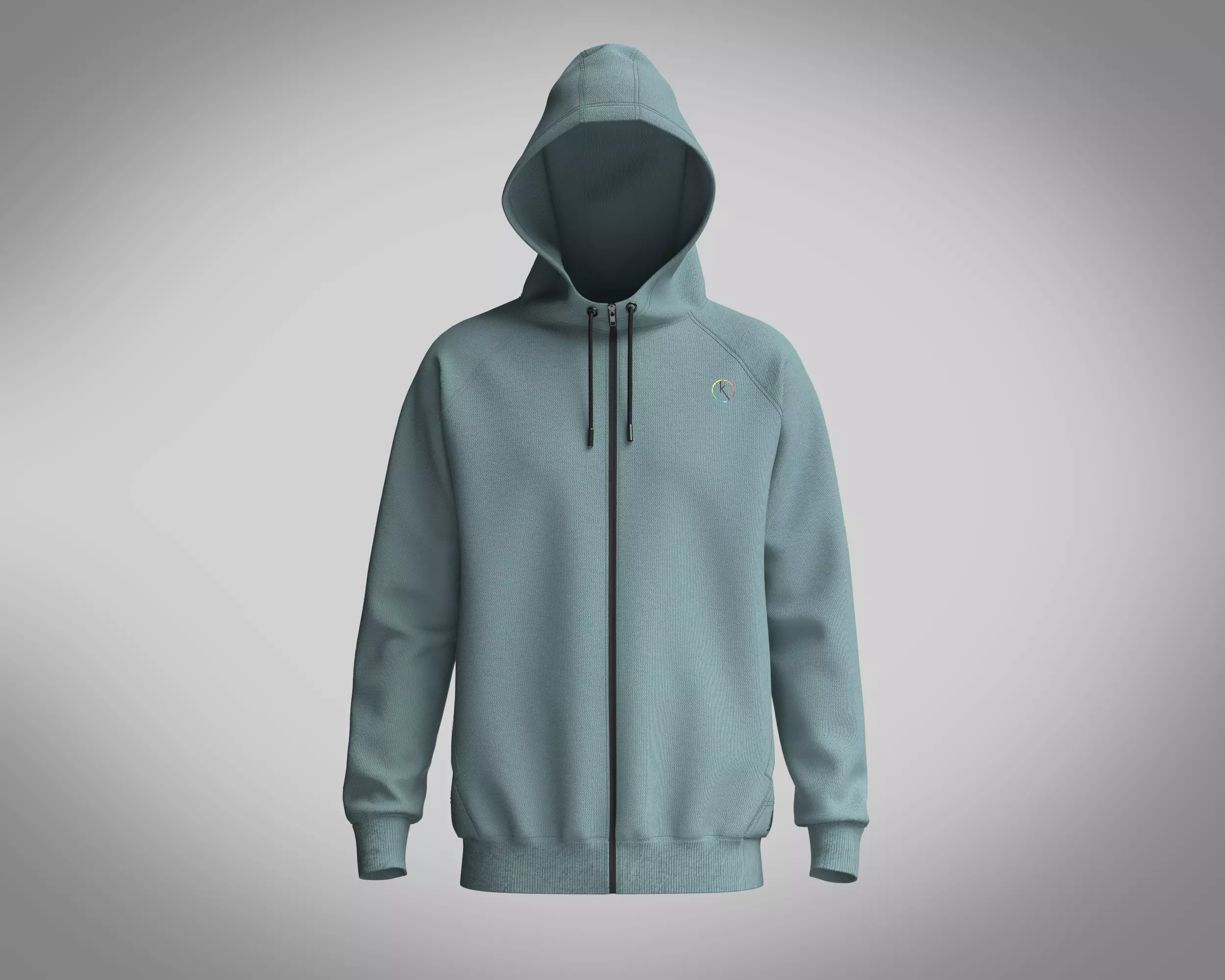 Hoodie Raglan  3D model_0