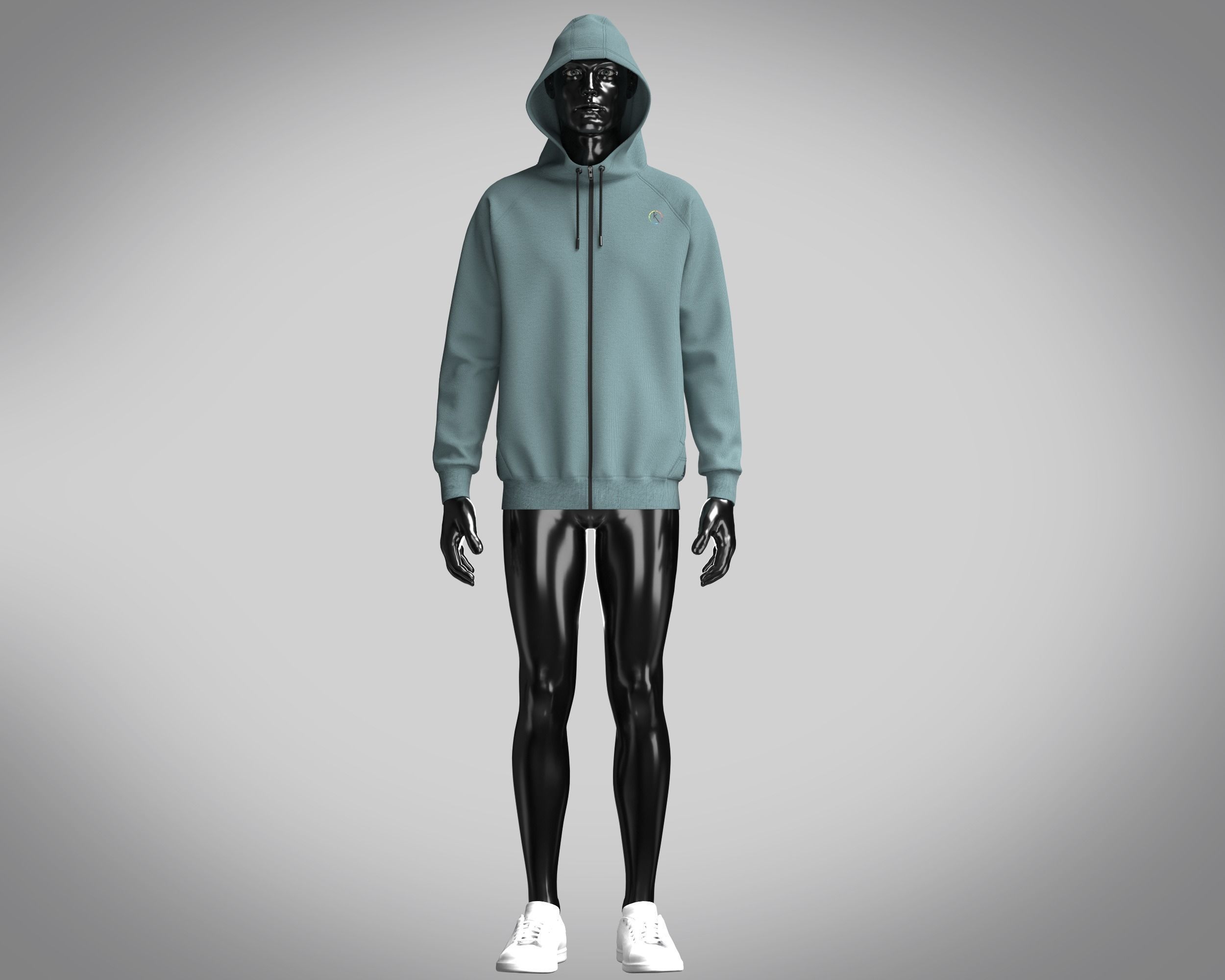 Hoodie Raglan  3D model_7