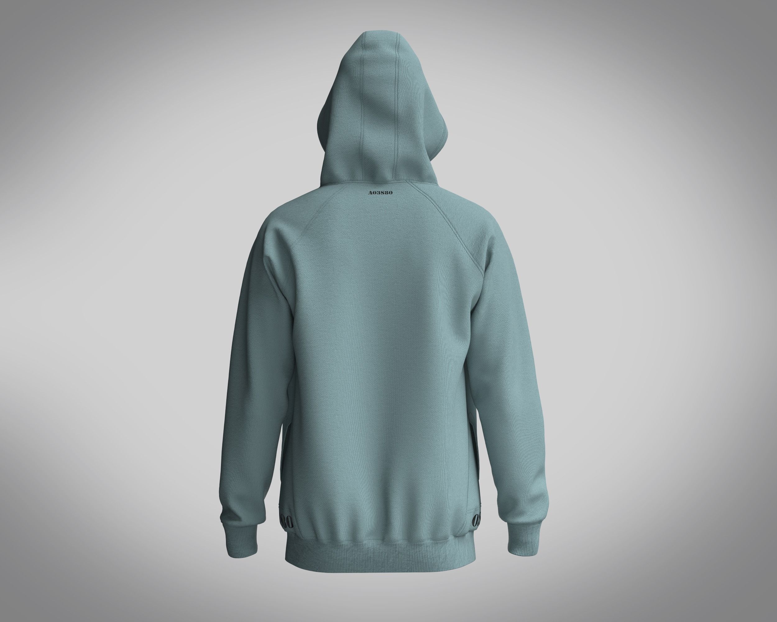 Hoodie Raglan  3D model_3