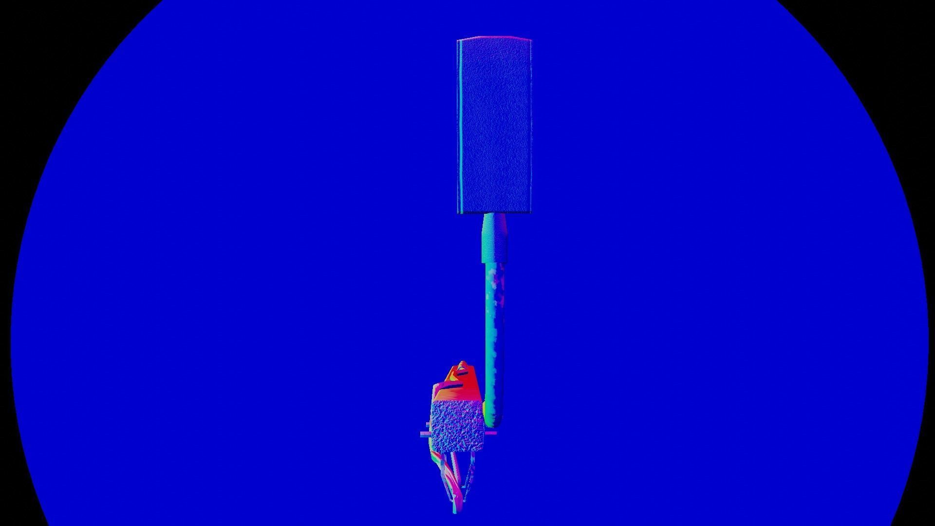 Concrete street lamp Low-poly 3D model_31