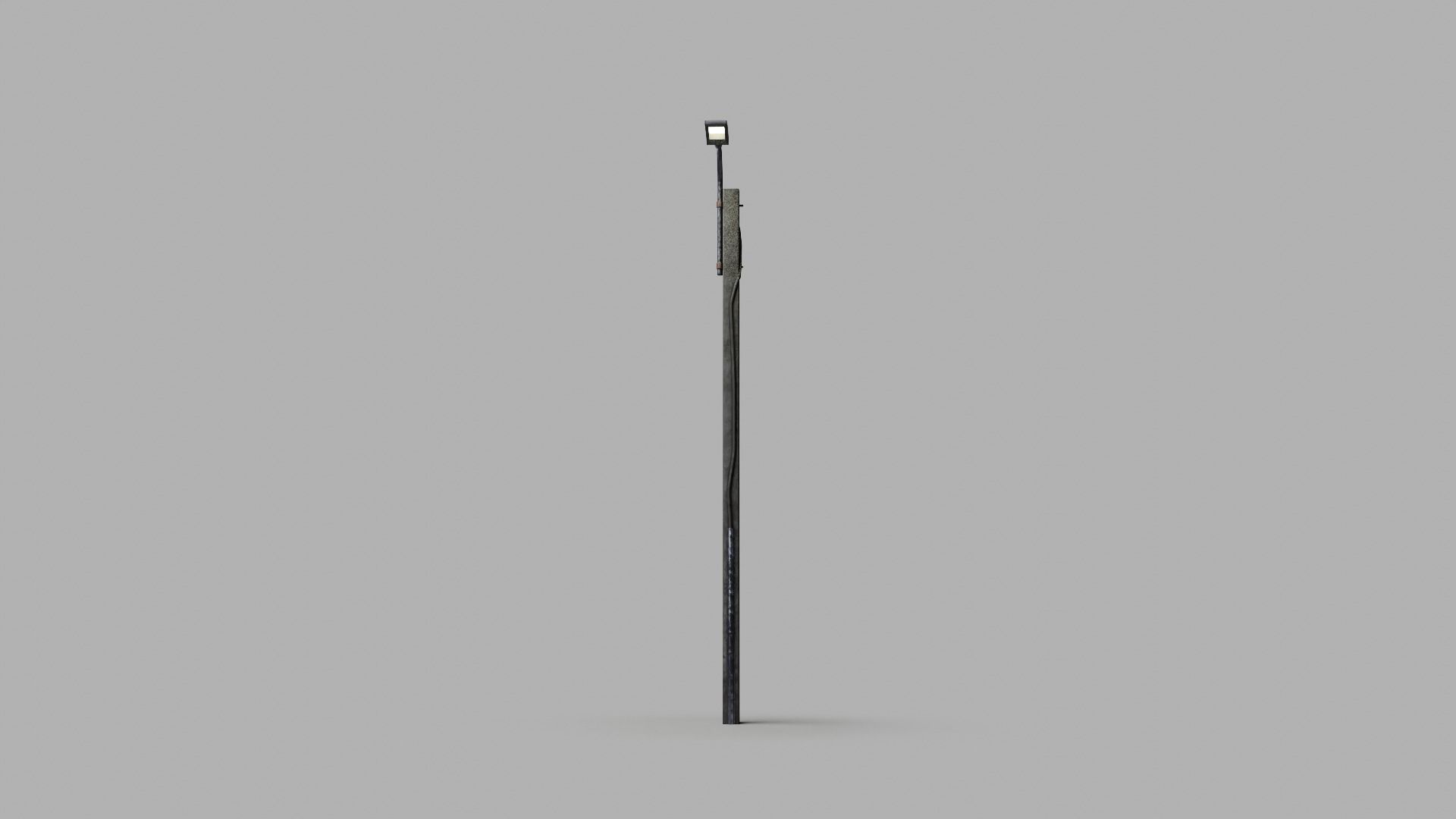 Concrete street lamp Low-poly 3D model_4