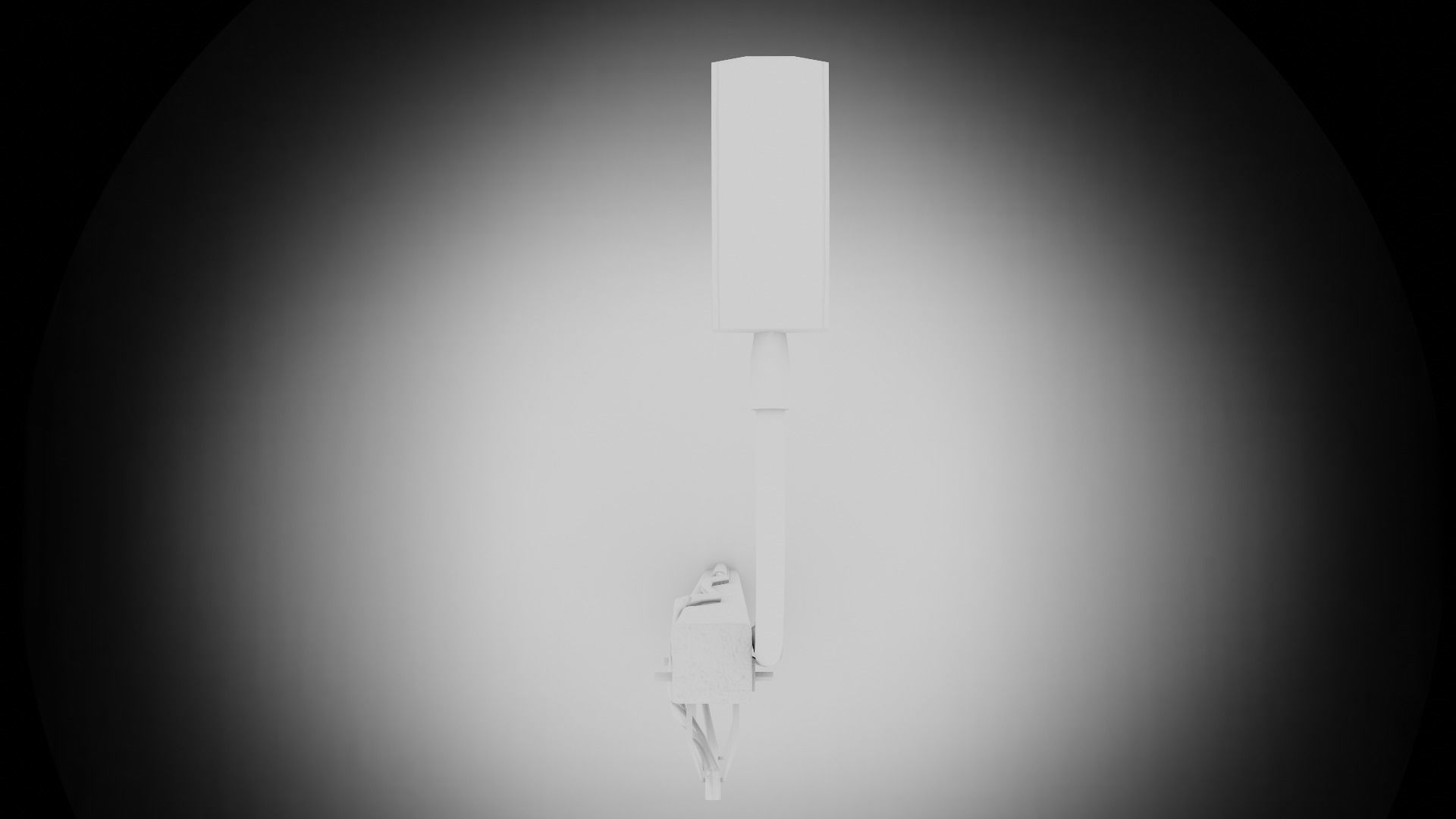 Concrete street lamp Low-poly 3D model_18