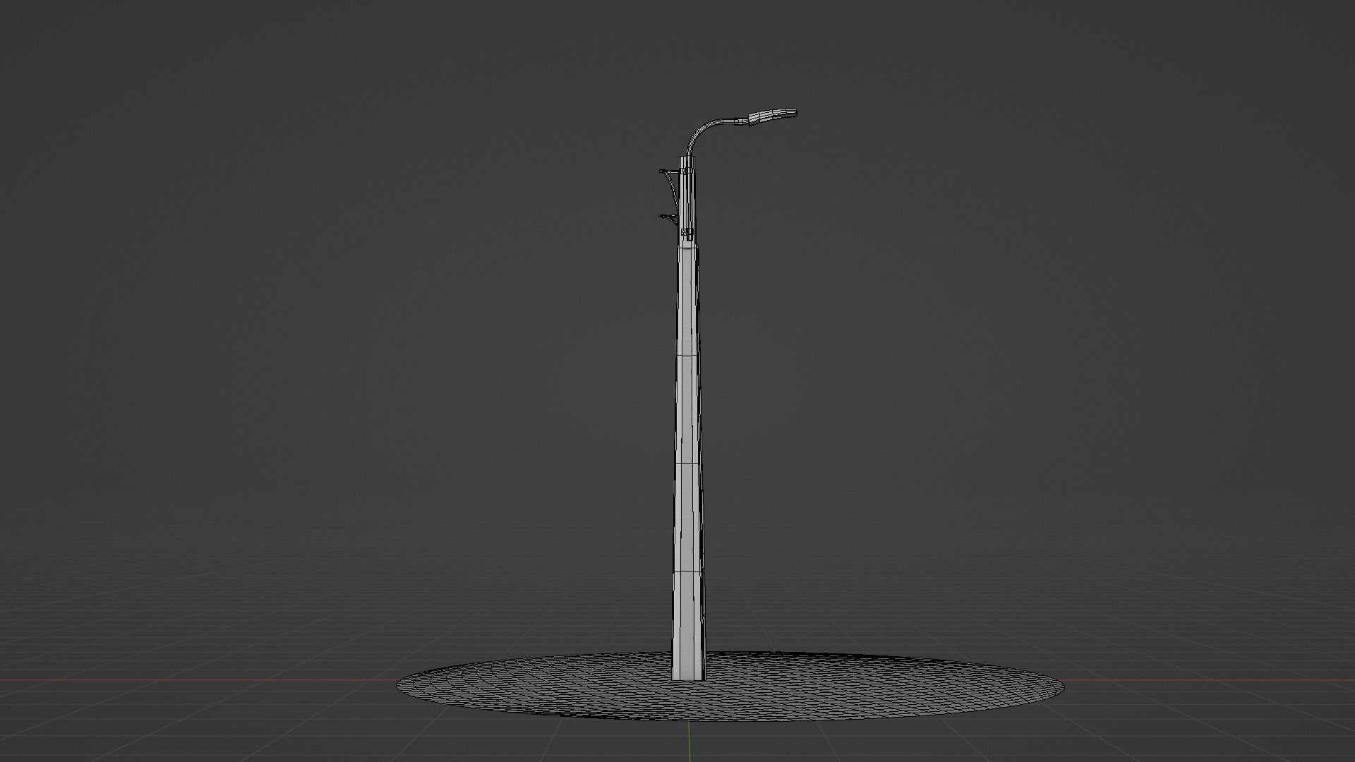 Concrete street lamp Low-poly 3D model_40