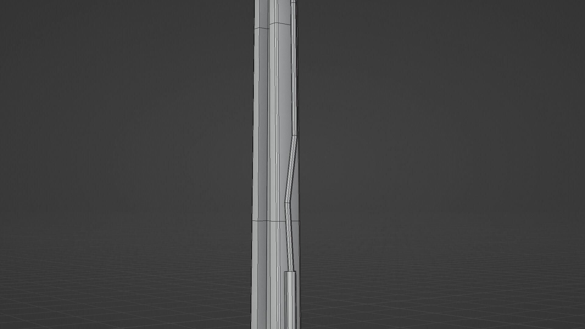 Concrete street lamp Low-poly 3D model_49