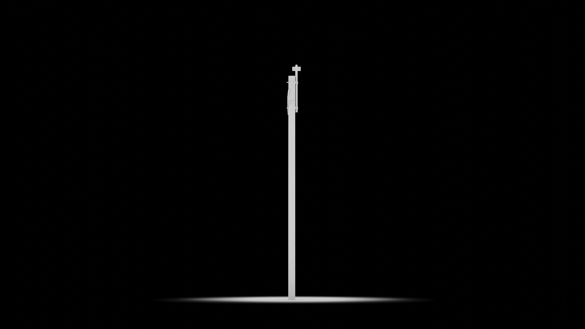 Concrete street lamp Low-poly 3D model_17