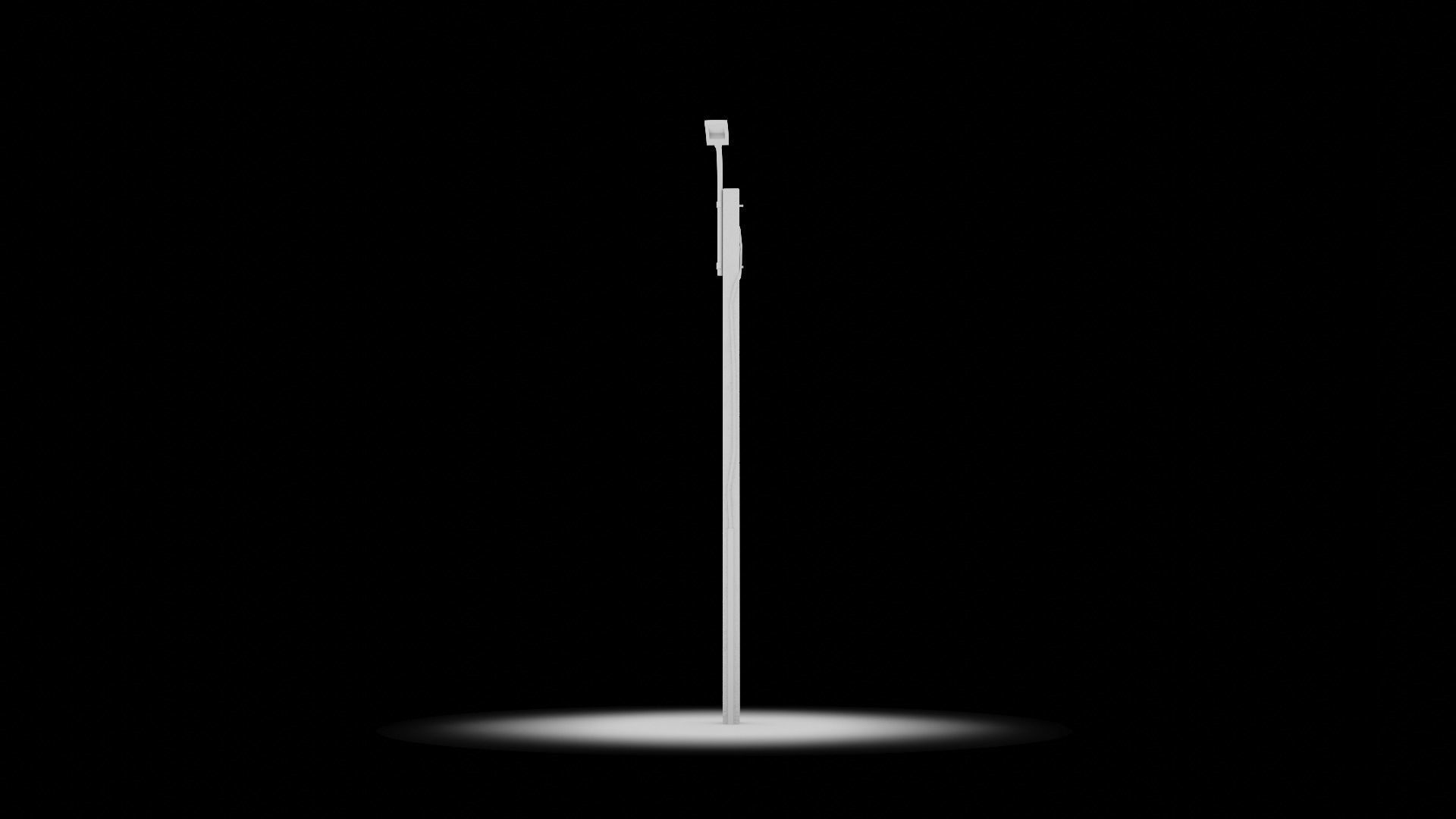 Concrete street lamp Low-poly 3D model_15