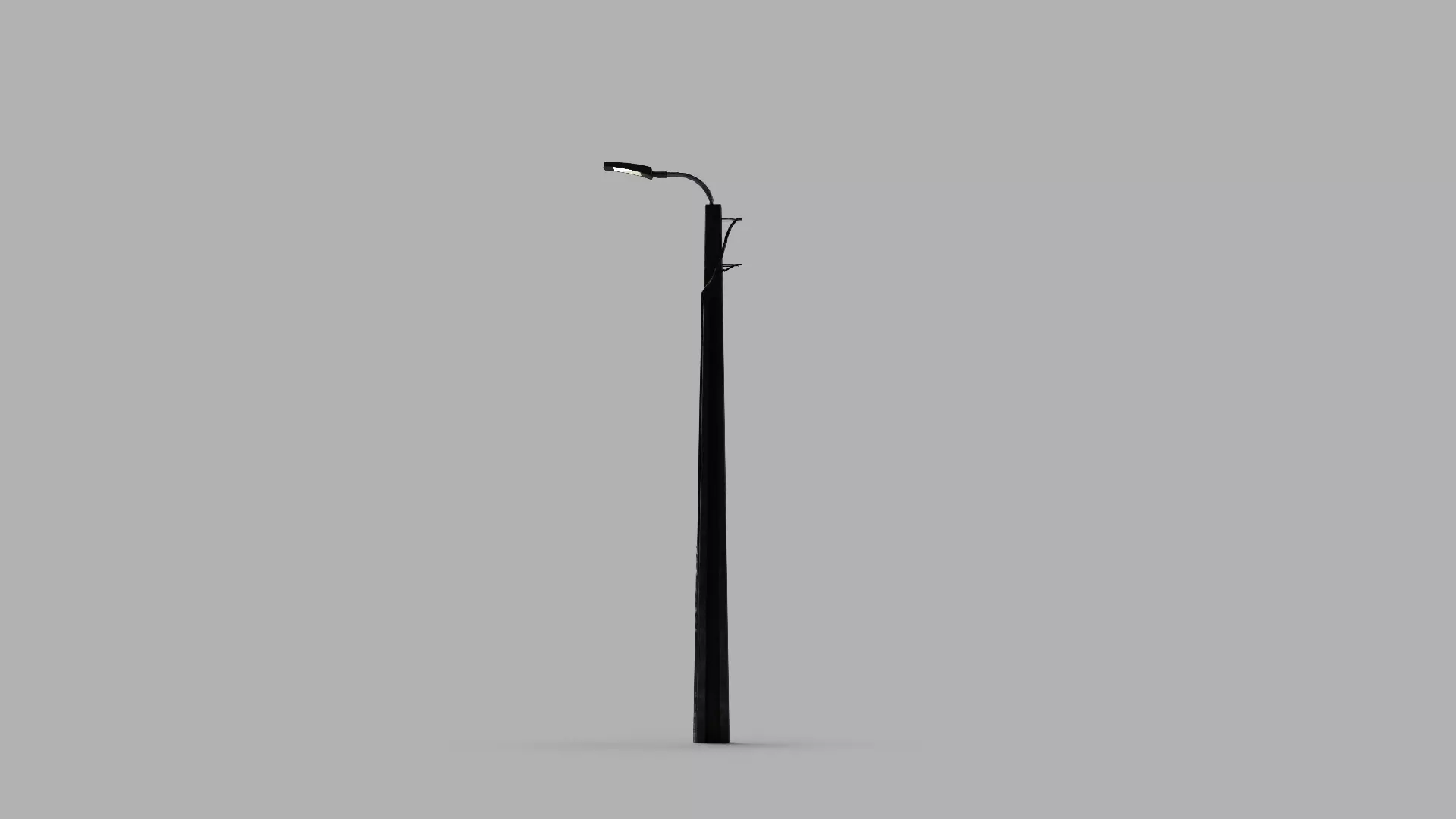 Concrete street lamp Low-poly 3D model_0