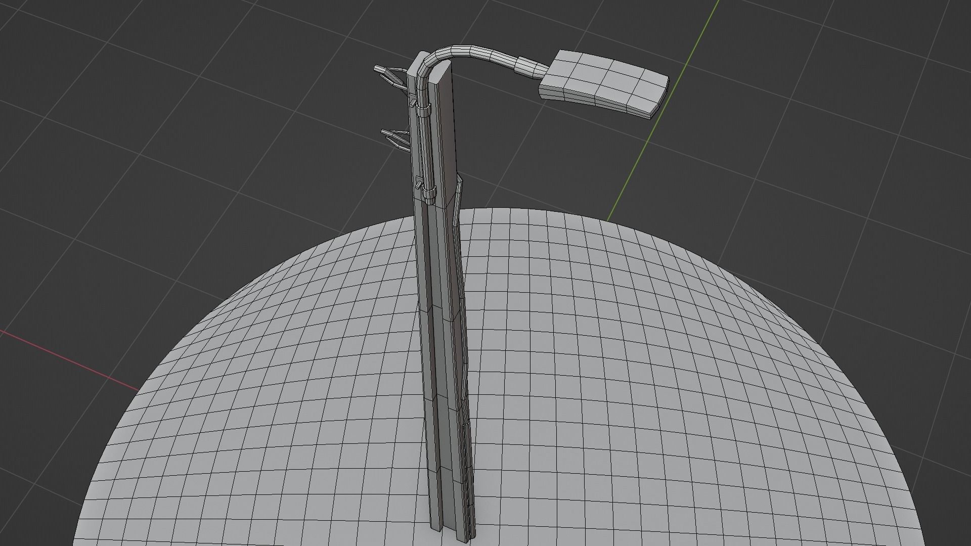 Concrete street lamp Low-poly 3D model_51