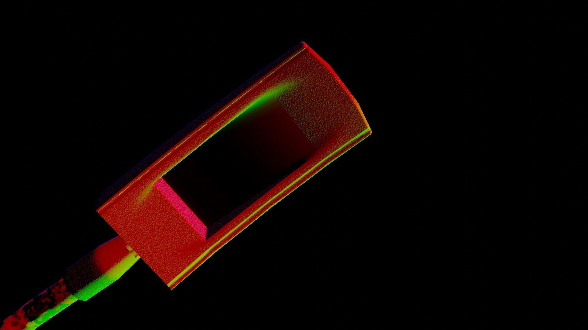 Concrete street lamp Low-poly 3D model_39