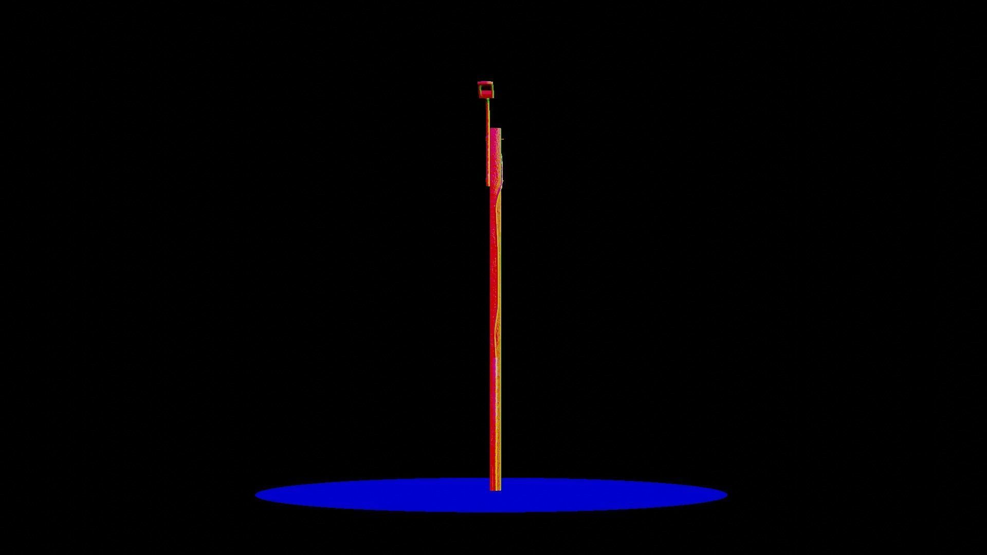 Concrete street lamp Low-poly 3D model_28