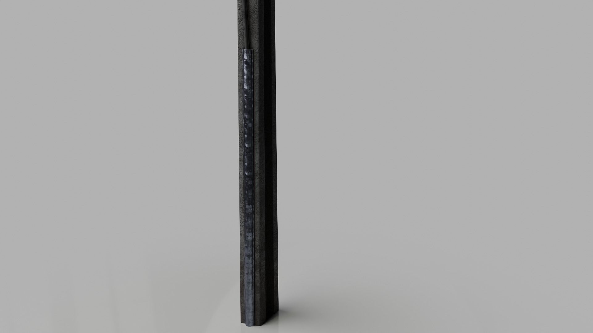 Concrete street lamp Low-poly 3D model_12