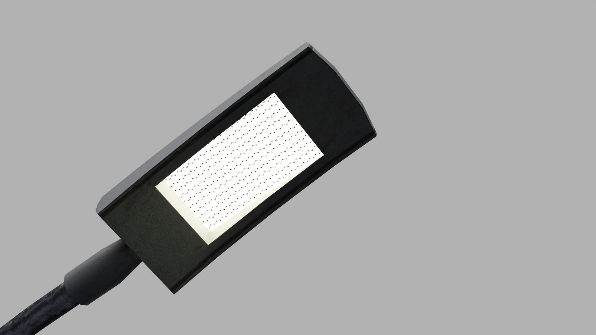 Concrete street lamp Low-poly 3D model_13