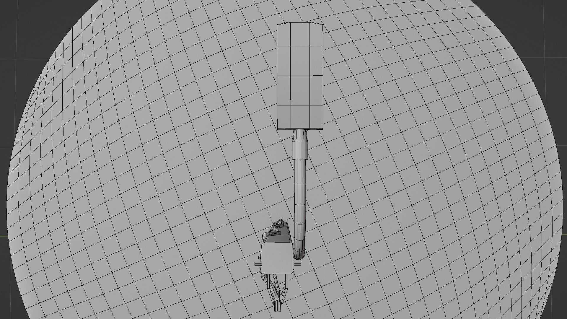 Concrete street lamp Low-poly 3D model_44