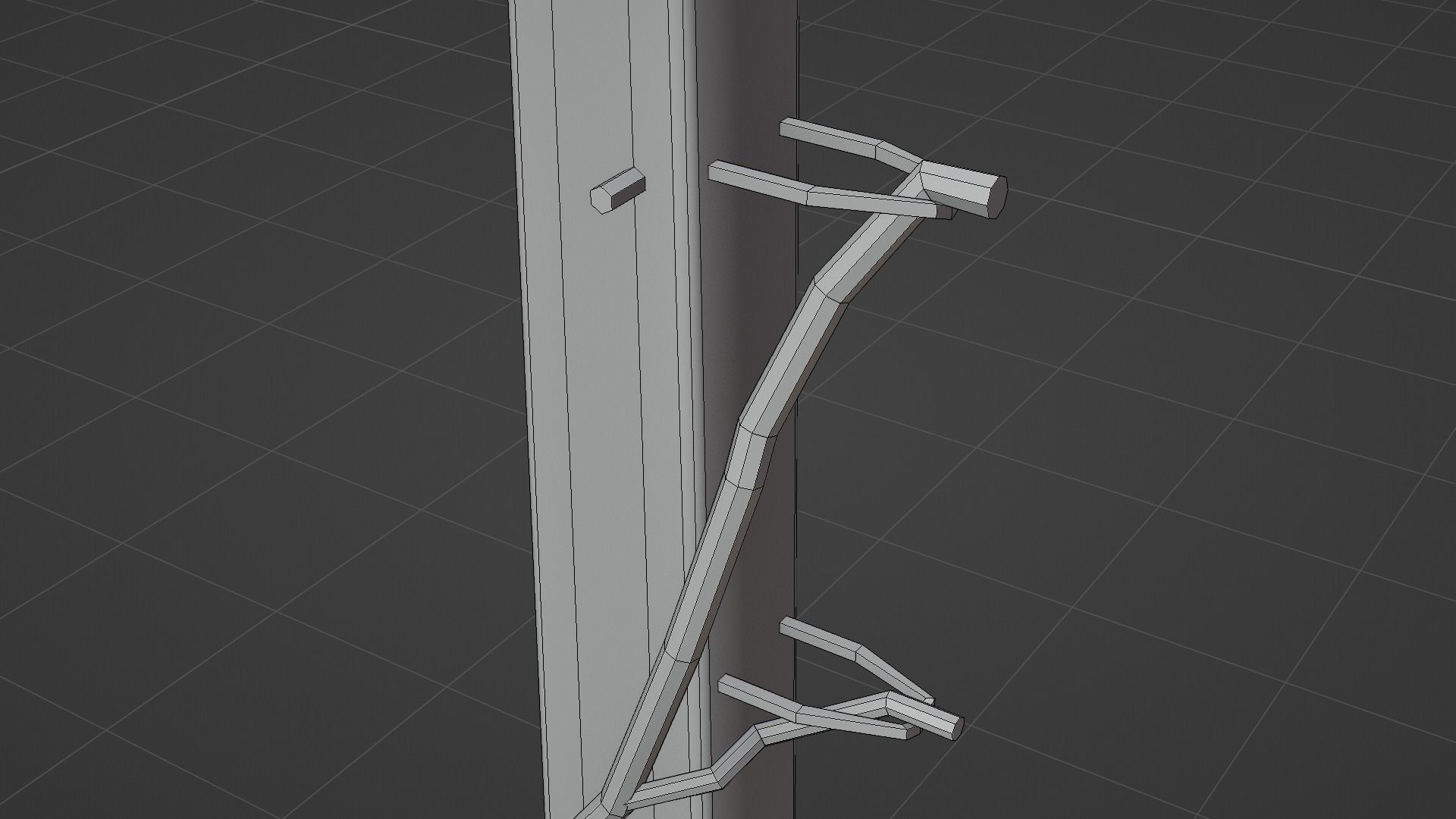 Concrete street lamp Low-poly 3D model_47