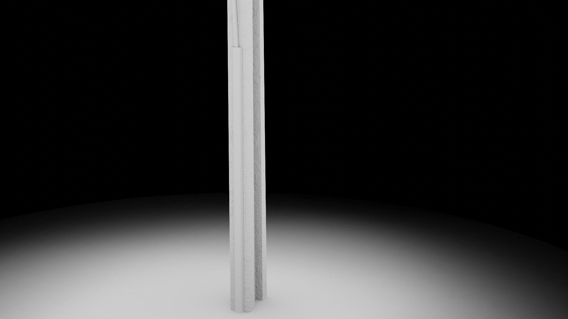 Concrete street lamp Low-poly 3D model_22