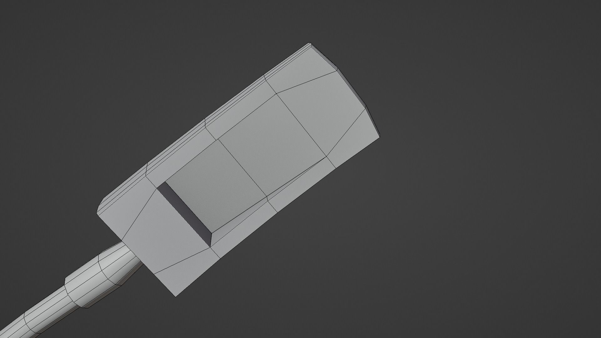 Concrete street lamp Low-poly 3D model_52