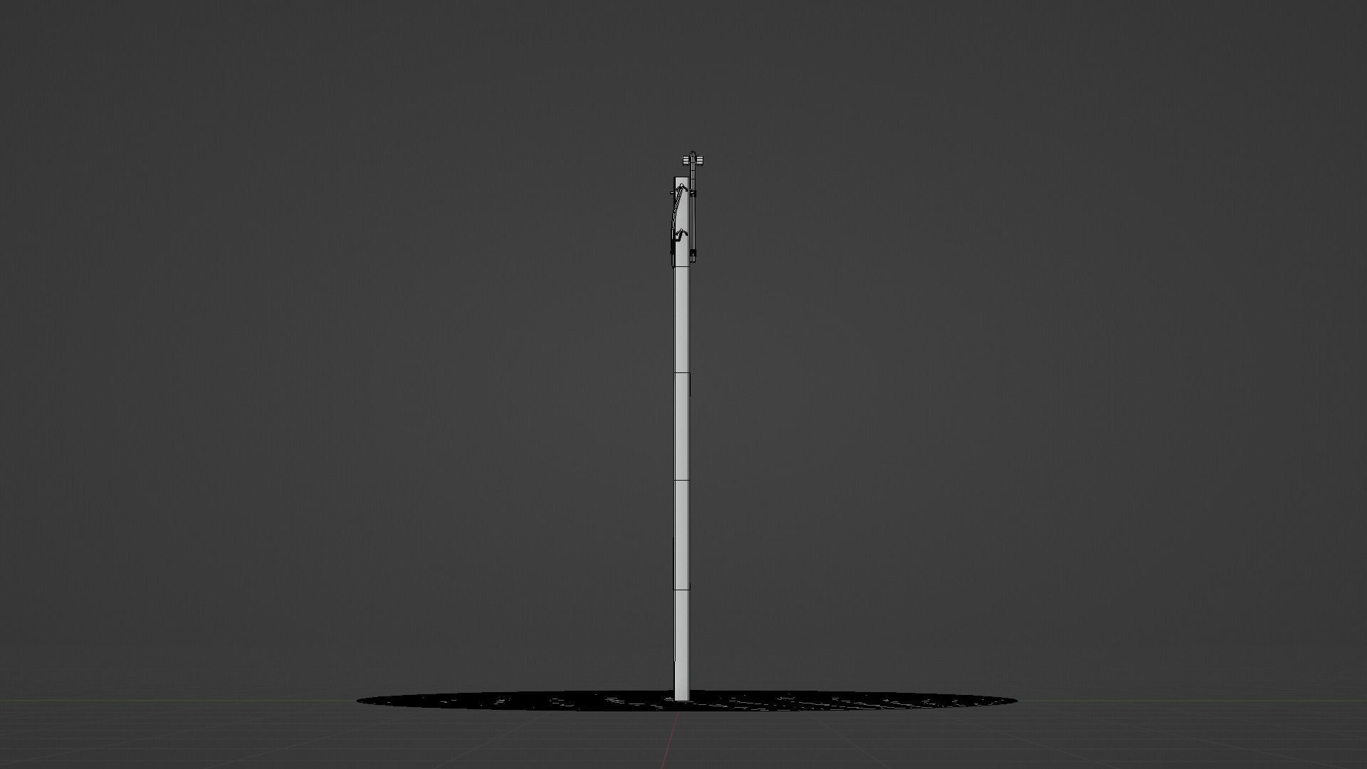 Concrete street lamp Low-poly 3D model_43