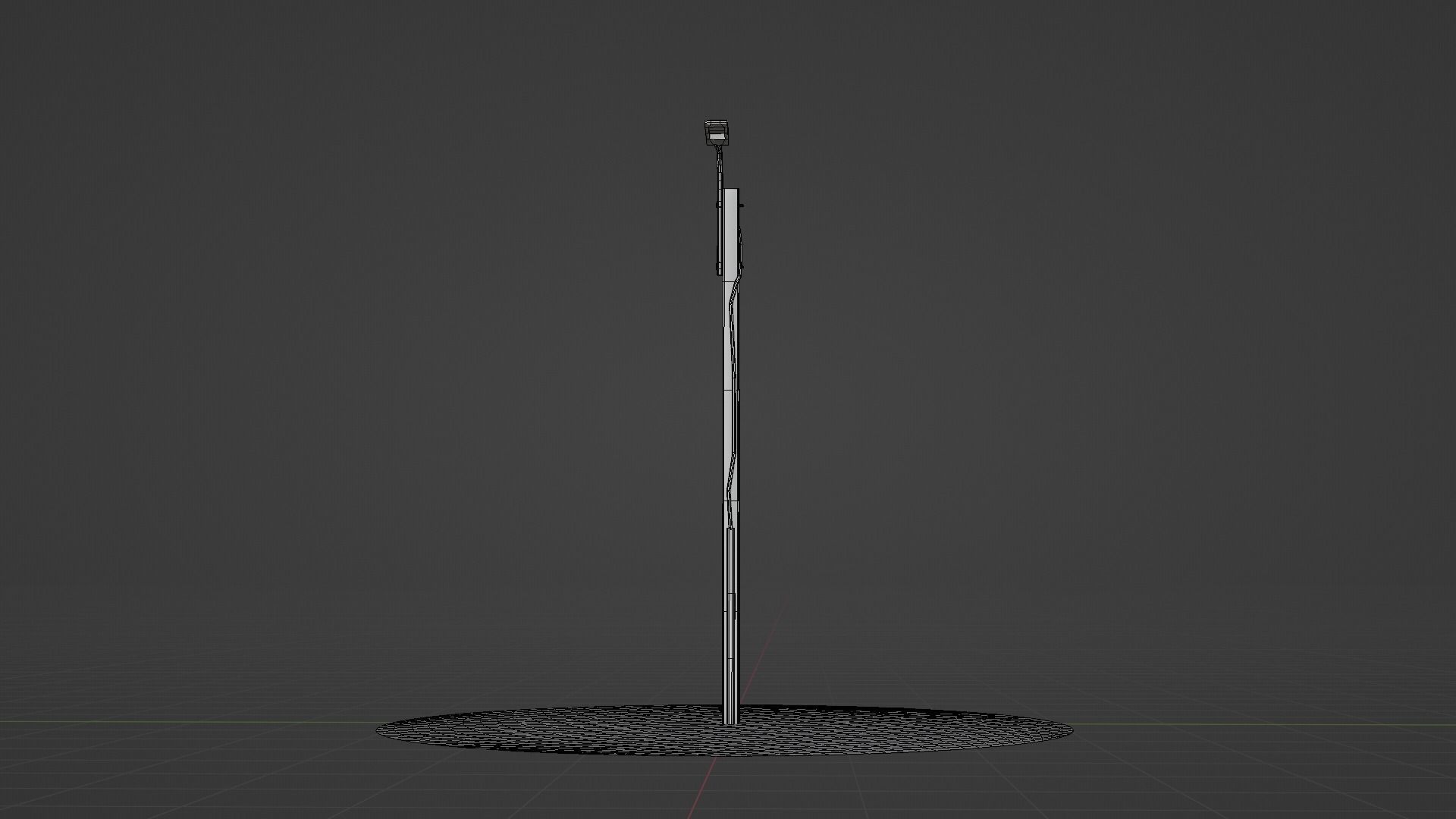 Concrete street lamp Low-poly 3D model_41