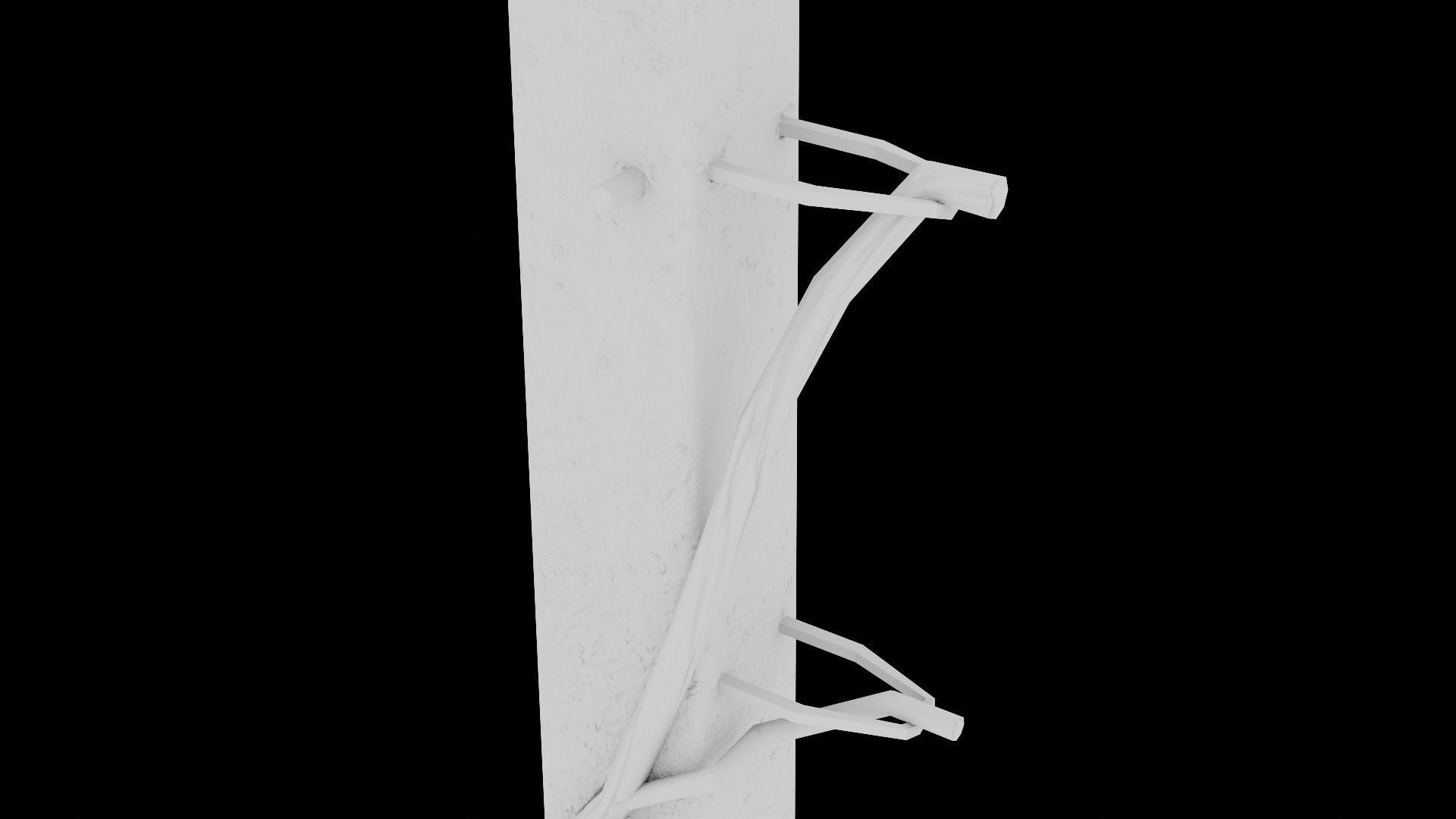 Concrete street lamp Low-poly 3D model_21