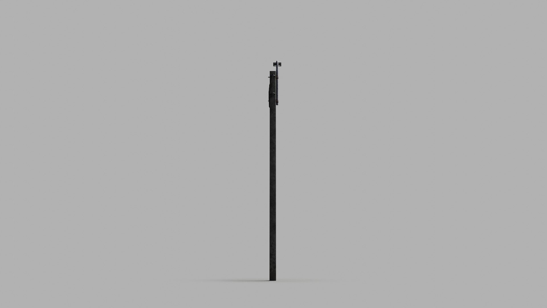 Concrete street lamp Low-poly 3D model_3
