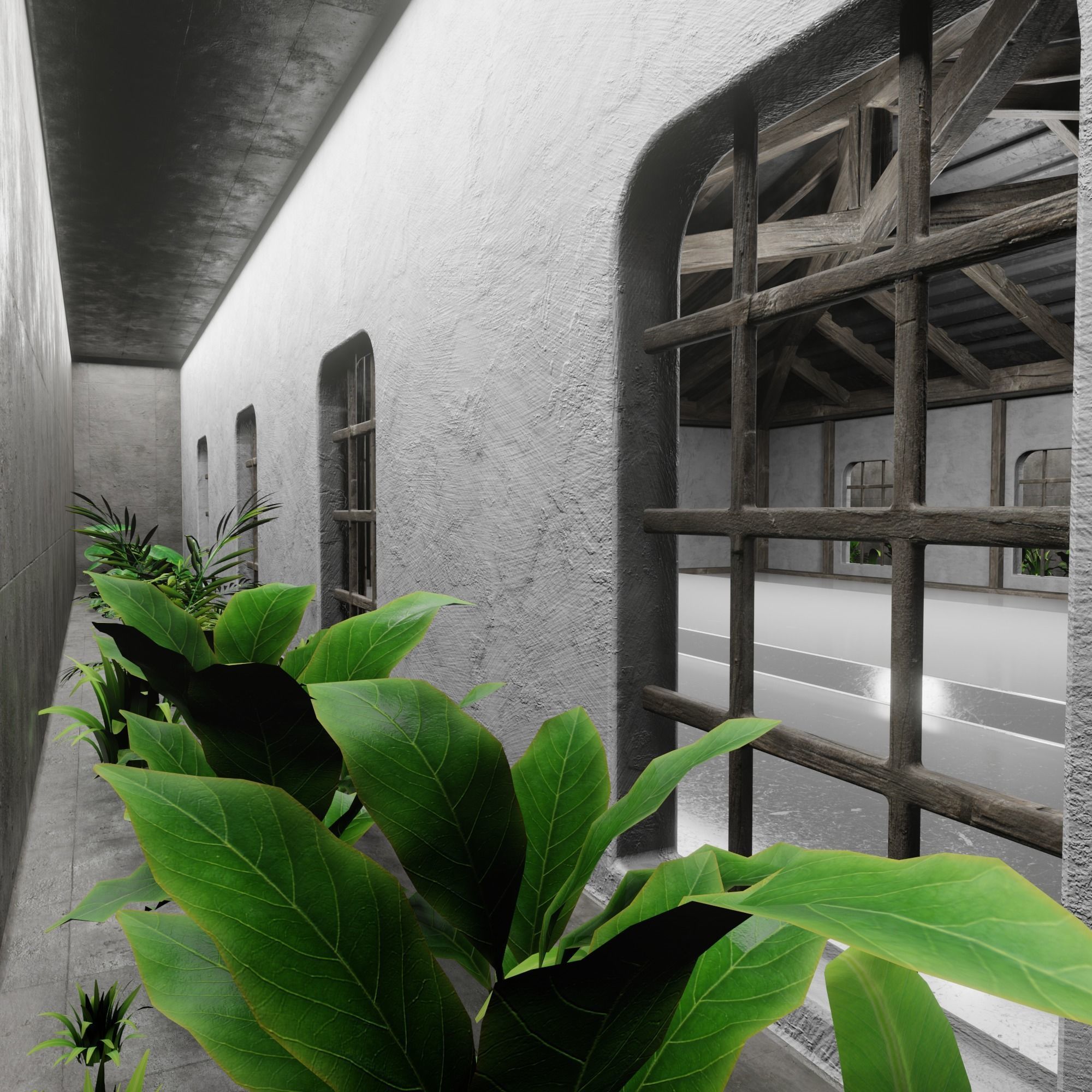 Car studio interior 3D model 3D model_18