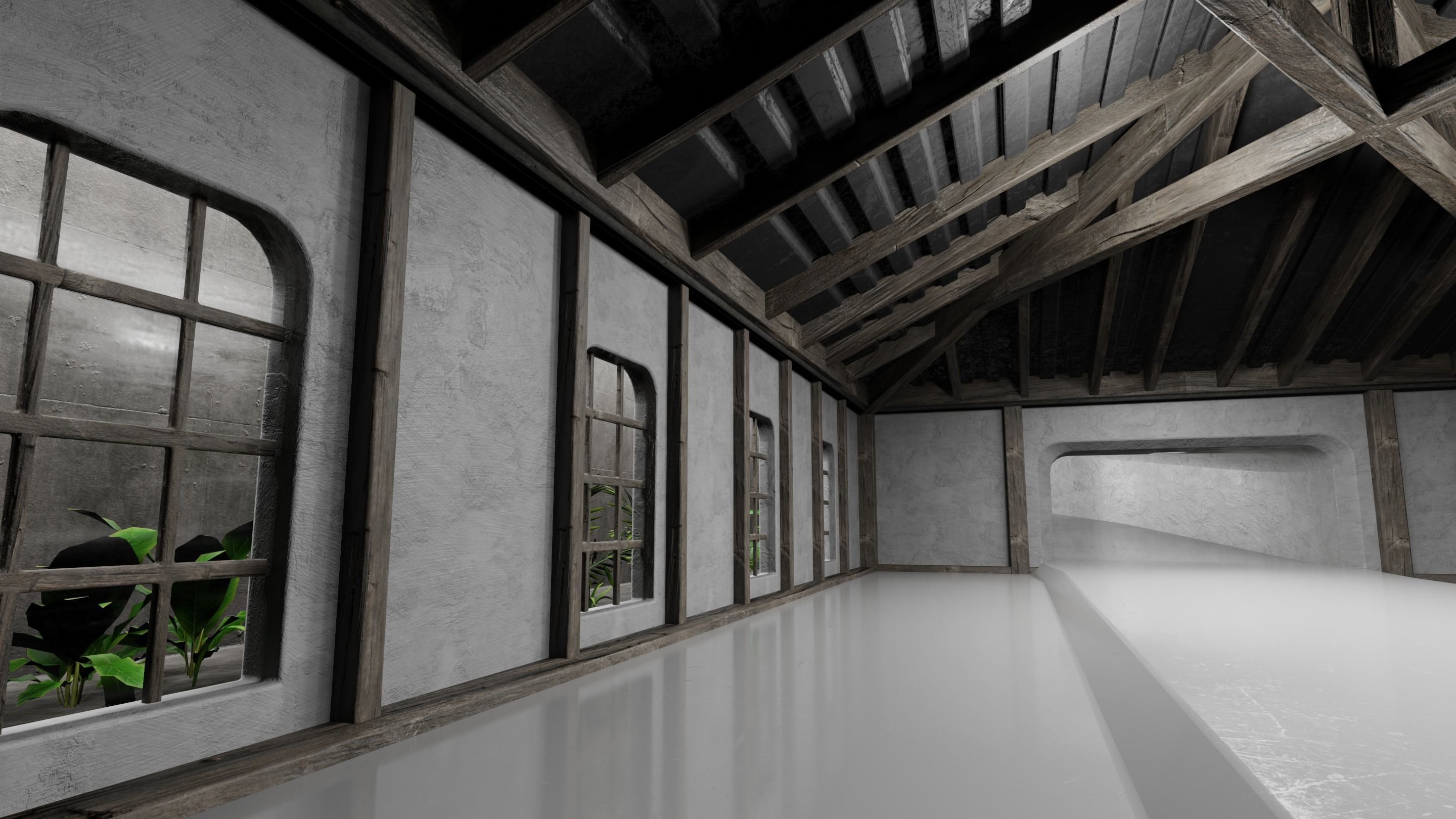 Car studio interior 3D model 3D model_9