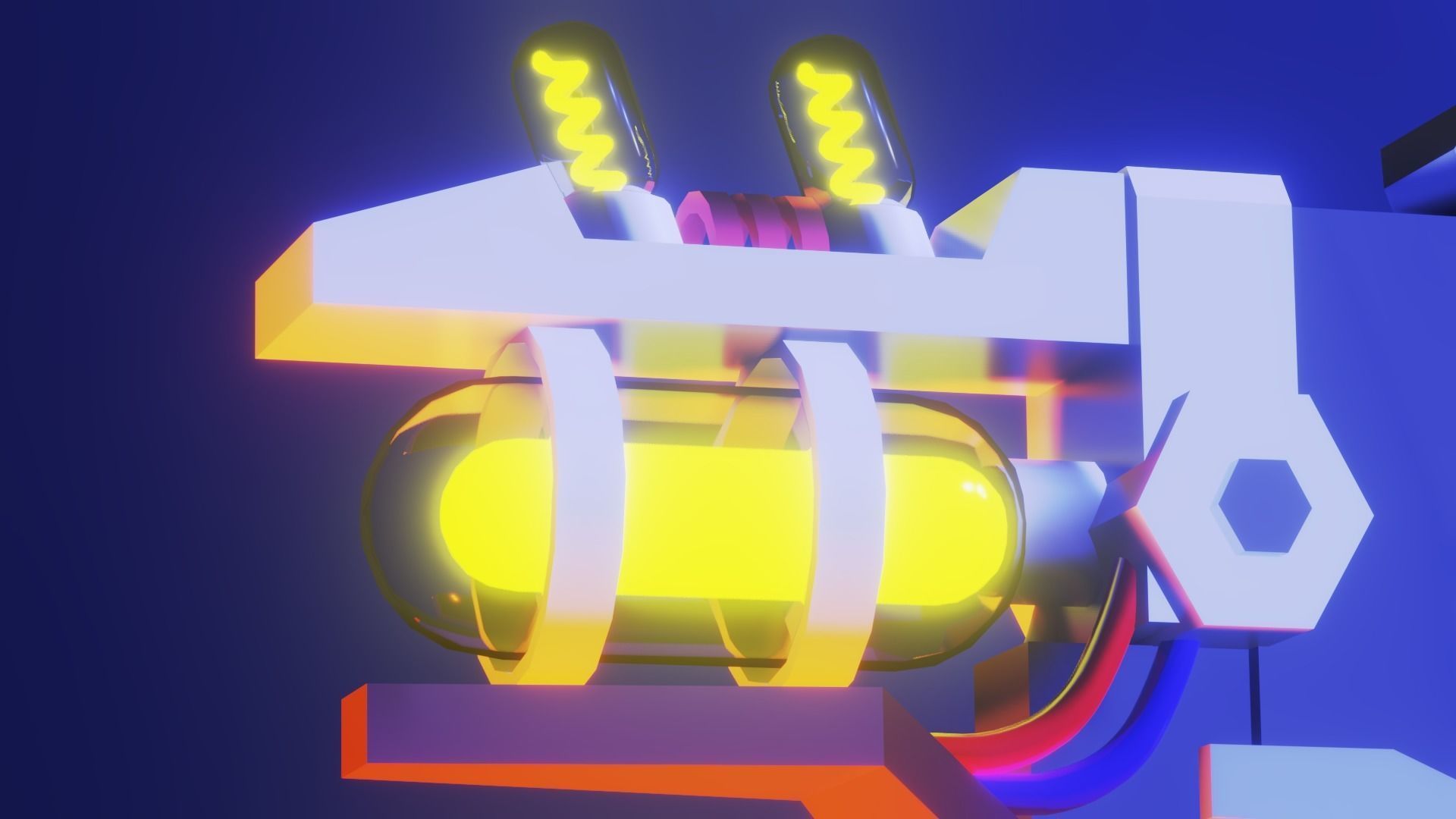 Ax of the future Low-poly 3D model_2