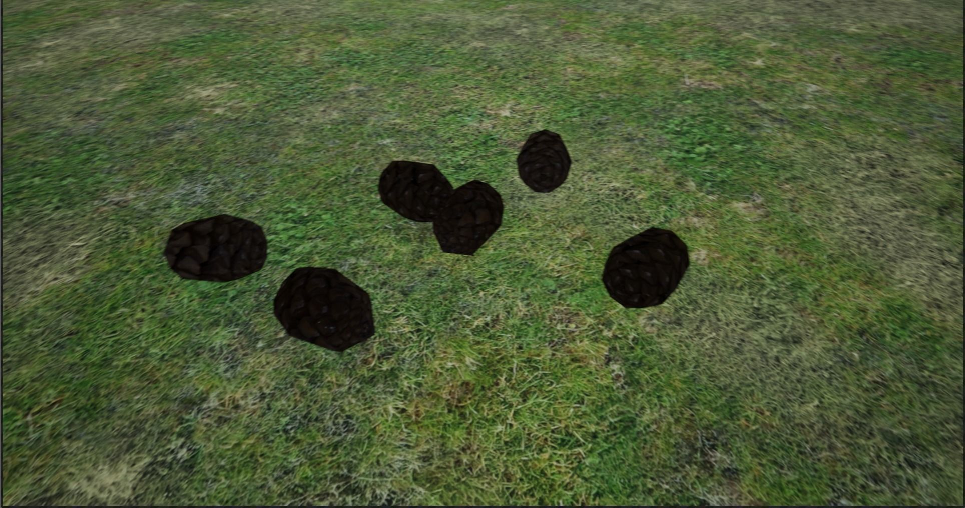 Lowpoly Pinecones and stack of Pinecones Low-poly 3D model_23