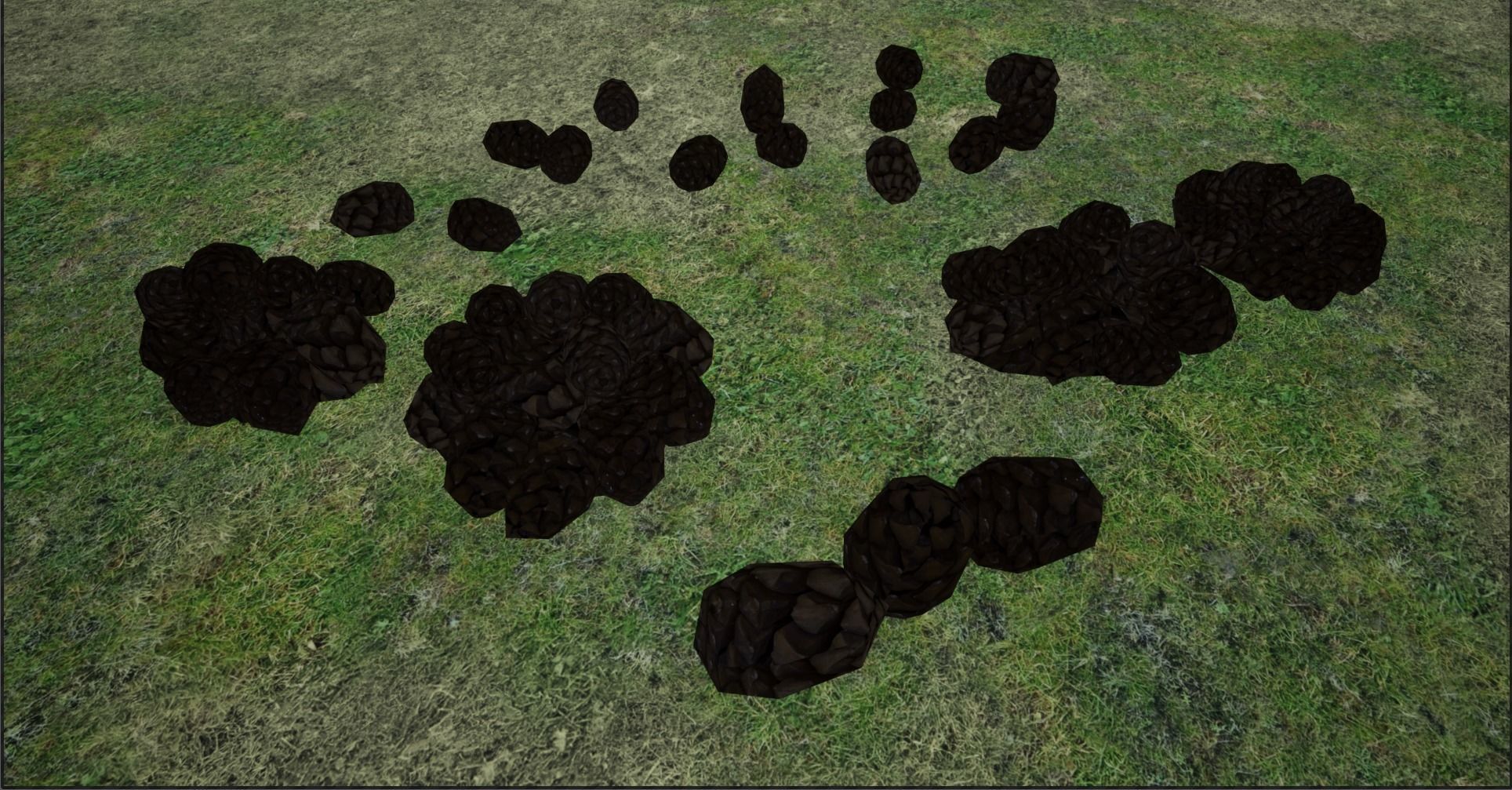 Lowpoly Pinecones and stack of Pinecones Low-poly 3D model_2