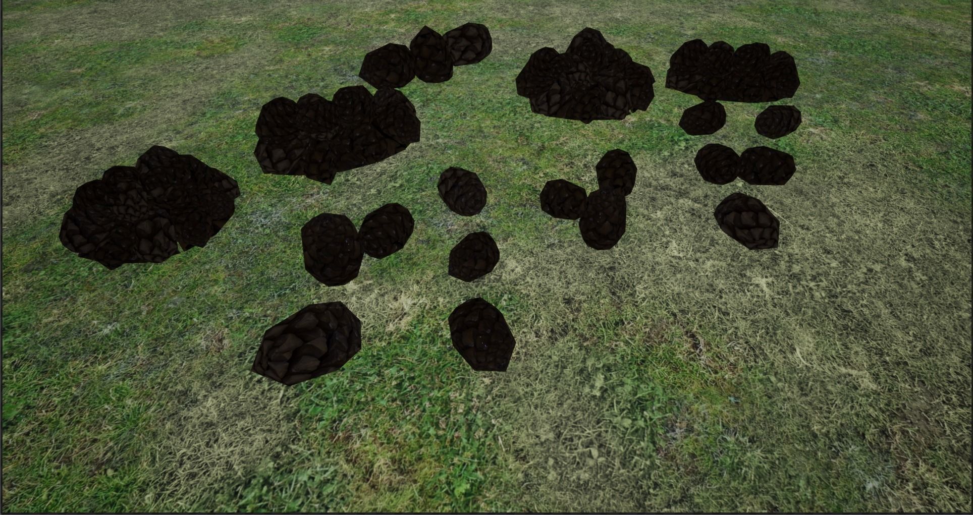 Lowpoly Pinecones and stack of Pinecones Low-poly 3D model_3