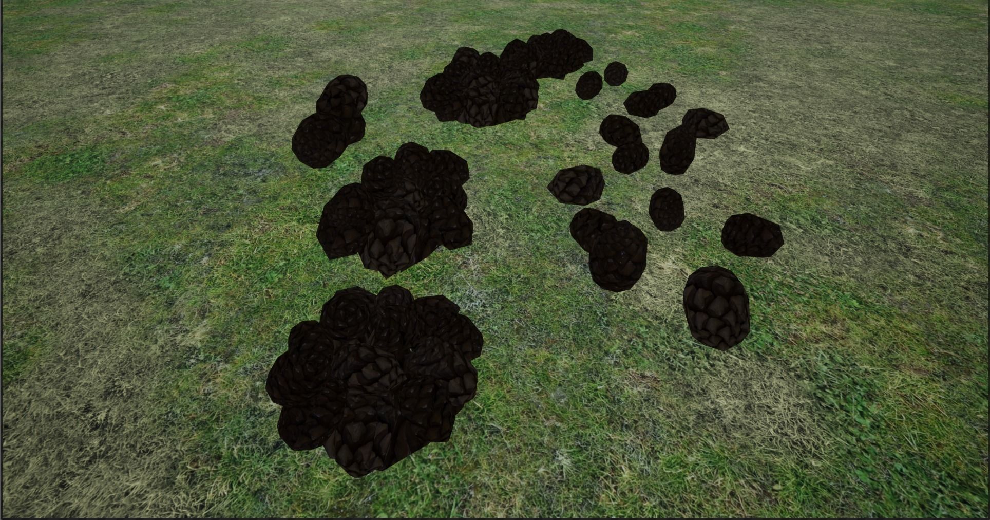 Lowpoly Pinecones and stack of Pinecones Low-poly 3D model_4