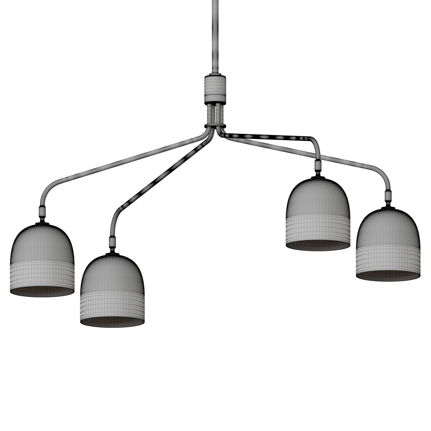 Howard Chandelier 4 Long Arm 3D model_4