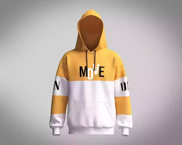 Hoodie Move on Color Block